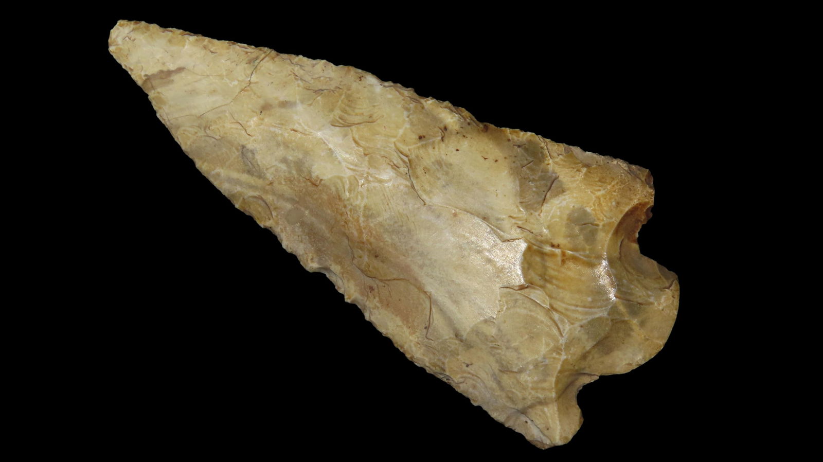 4 1/16" x 1 7/8", Etley, COA Motley/Leithoff, Creek-stained Mozarkite, Osage Co., Missouri, Ex. (1 of 8)