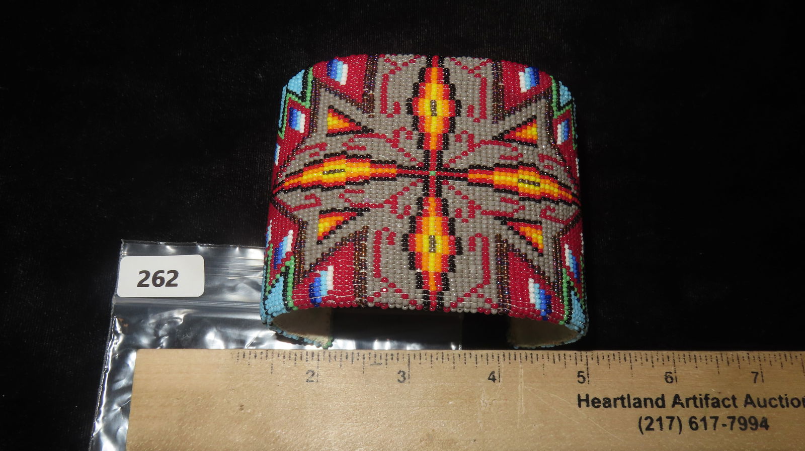 Beaded Native American Cuff - 7