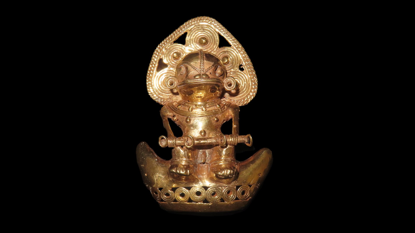 2 9/16" x 3 11/16" Shamanistic Zoomorphic Effigy, Tumbaga (Gold and Copper Mixture), Motley/Leithoff (1 of 9)