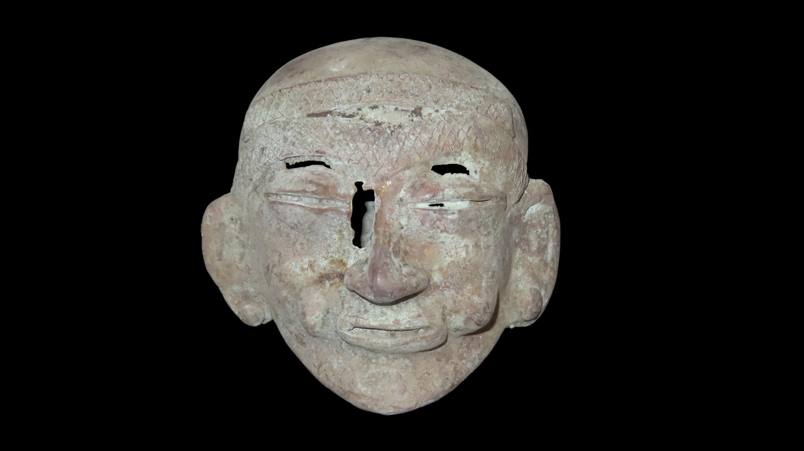 3 1/2" Pre-Columbian Effigy Head, Copper, Motley/Leithoff COA, Reportedly found in Peru, Ex. Steve (1 of 8)
