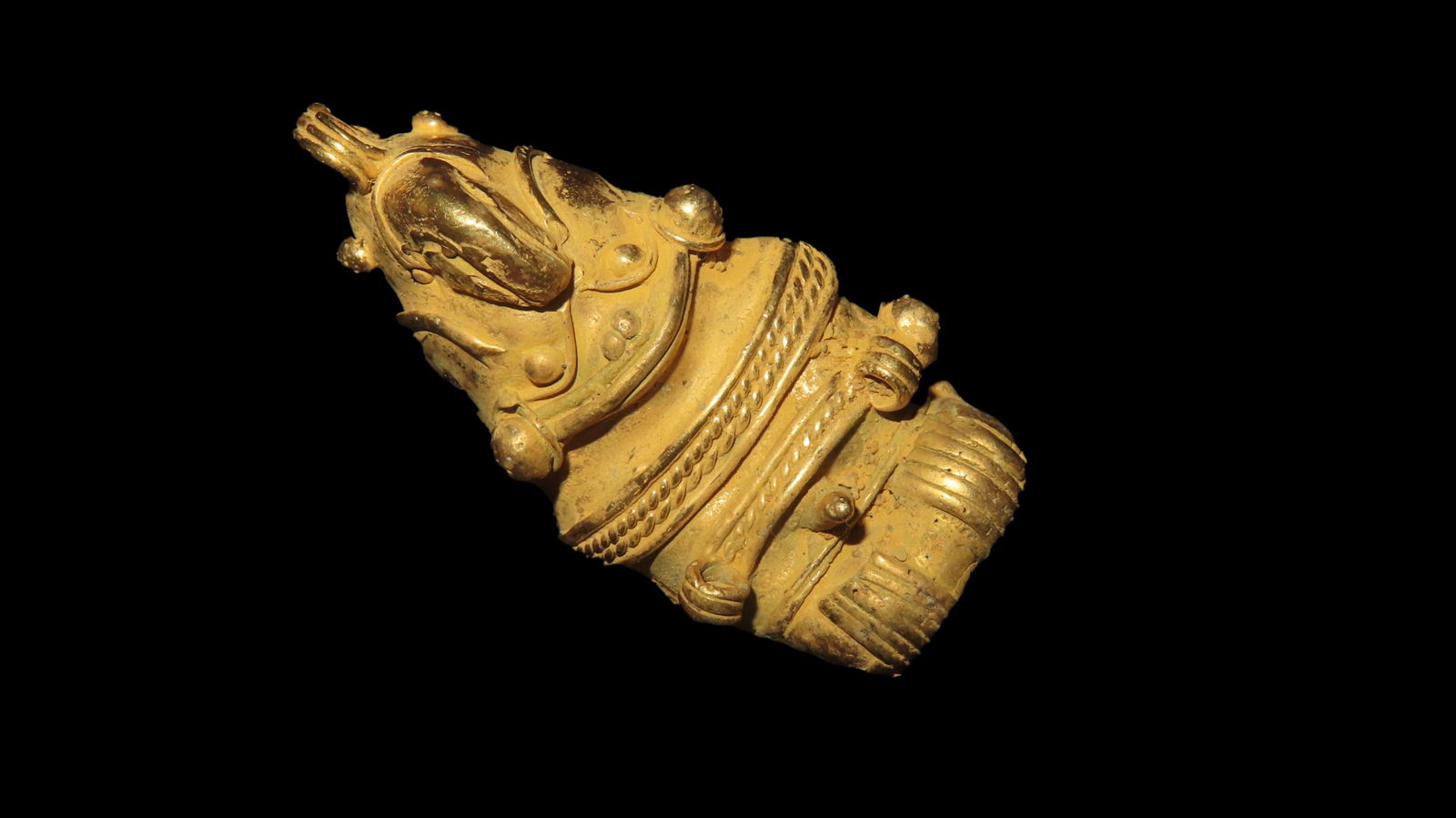 Pre-Columbian Tairona Tumbaga Birdman Figureen Pendant Made From Gold/Copper Alloy 2" Tall, Exact (1 of 8)