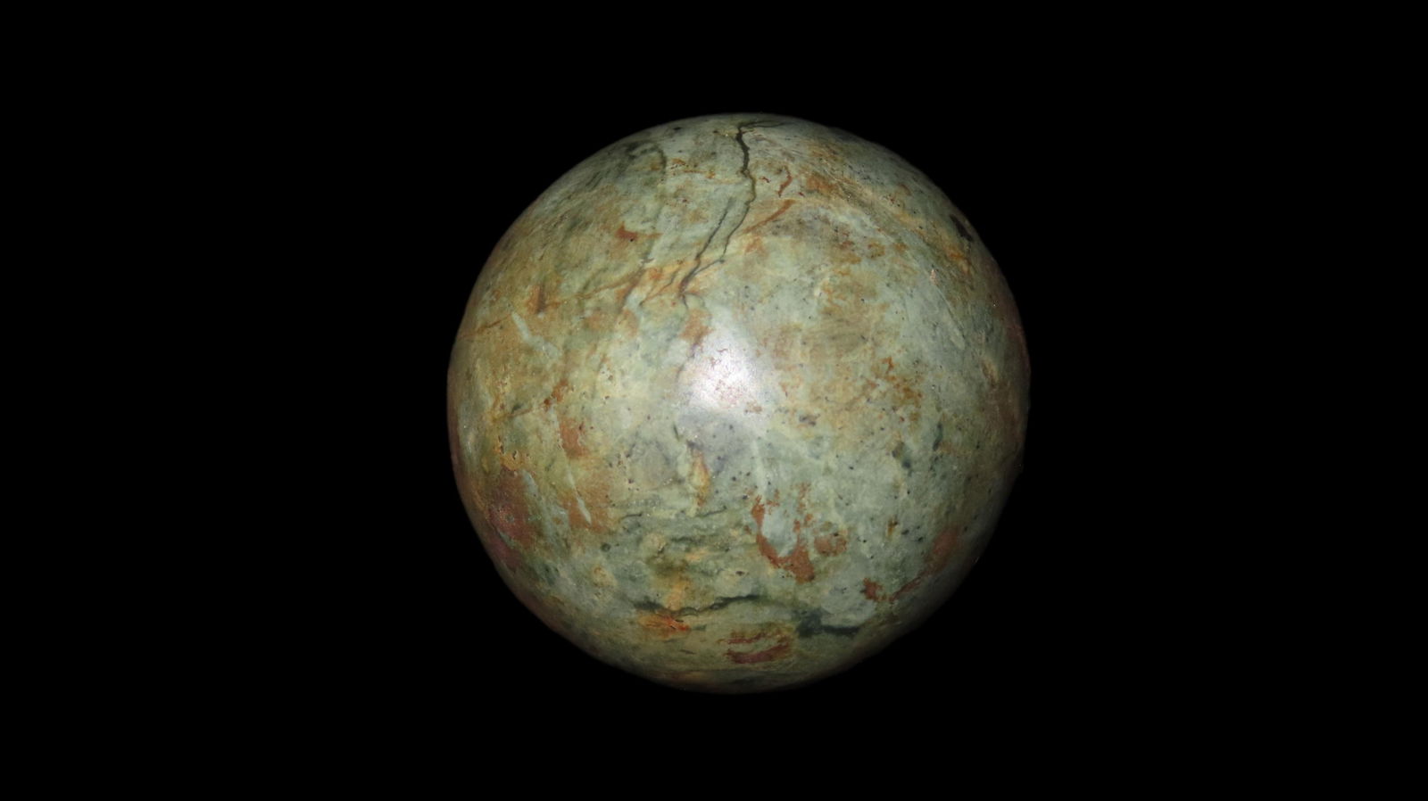 1 5/8" Game Ball, Jade, Motley/Leithoff COA, Reportedly found in South America, Ex. Steve Barras (1 of 8)