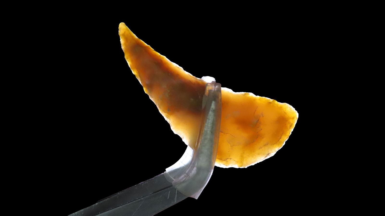 1.3/4" Crecent Knife Columbian River Washington Transluceent Agate: 1.3/4" Crecent Knife Columbian River Washington Transluceent Agate