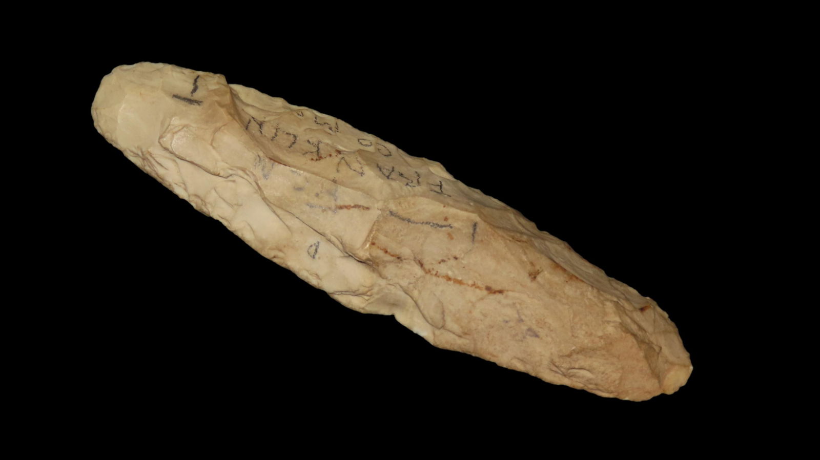 4.3/8" Polished Mississippian Gouge, Mill Creek Che Franklin Co., Mo.: 4.3/8" Polished Mississippian Gouge, Mill Creek Che Franklin Co., Mo.