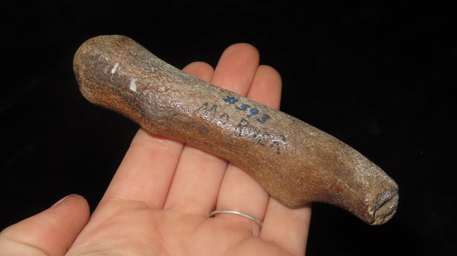 4.5/8" Fossilized Bone Mo River - 2