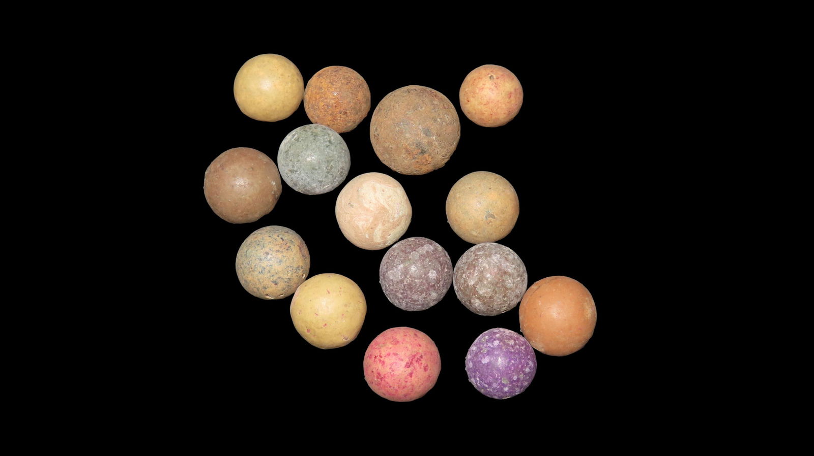 Historic Civil, War Marbles, Clay, 15 Count: Historic Civil, War Marbles, Clay, 15 Count