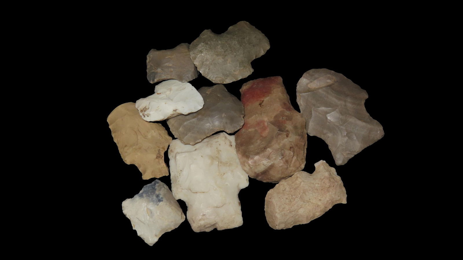 Selection of 10 Blunt Stunner Arrowheads, Found in Jackson Co., Illinois, Ex. Randall Kimbrell (1 of 4)