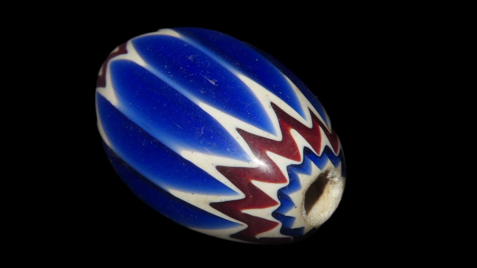 One Large Chevron Bead, 1 1/2": One Large Chevron Bead, 1 1/2"