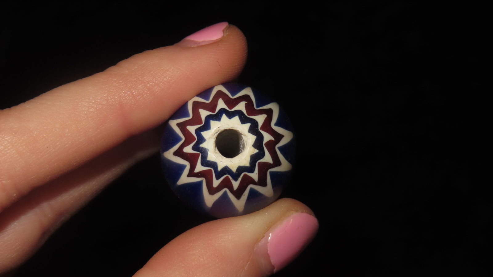 One Large Chevron Bead, 1 1/2" - 5