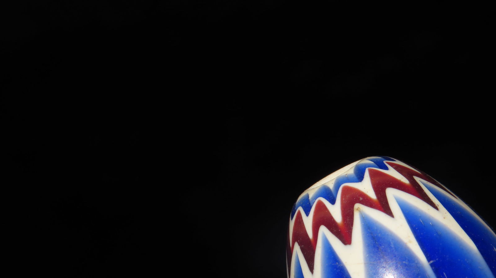 One Large Chevron Bead, 1 1/2" - 6