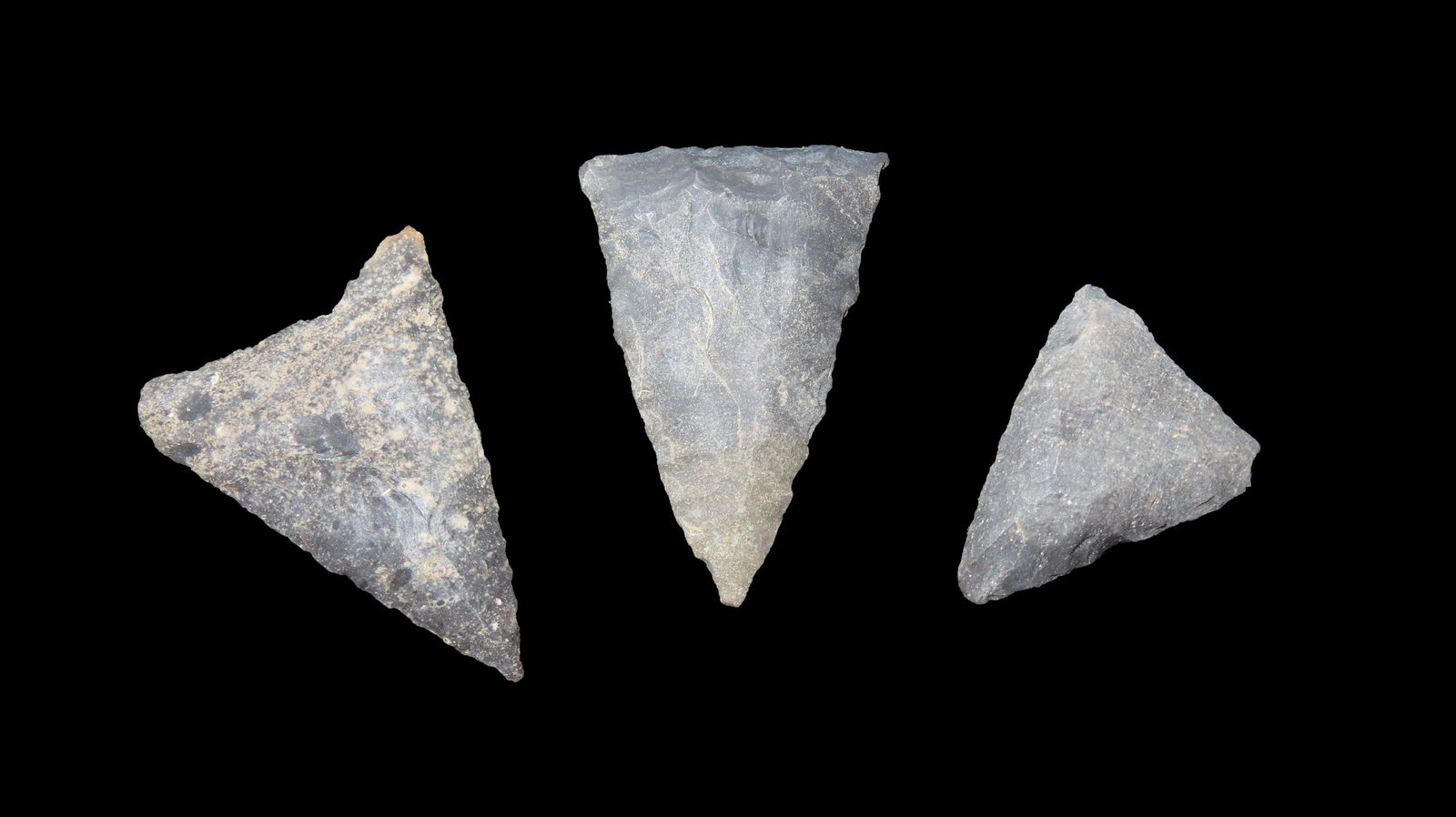 Set of 4 Early Triangluar Points, 9000-7000 years B.P., Comanche Co., Texas (1 of 3)
