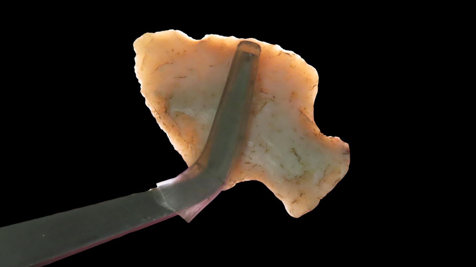 1 3/8" Toy Tablerock, Crecent Chert, Ex. Steve Manos Collection, Calhoun Co., Illinois: 1 3/8" Toy Tablerock, Crecent Chert, Ex. Steve Manos Collection, Calhoun Co., Illinois