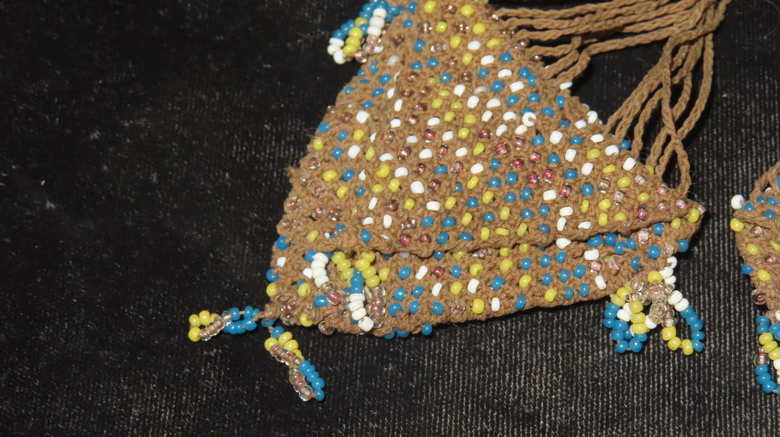 Historic Beadwork Hanging Double Pouch - 3