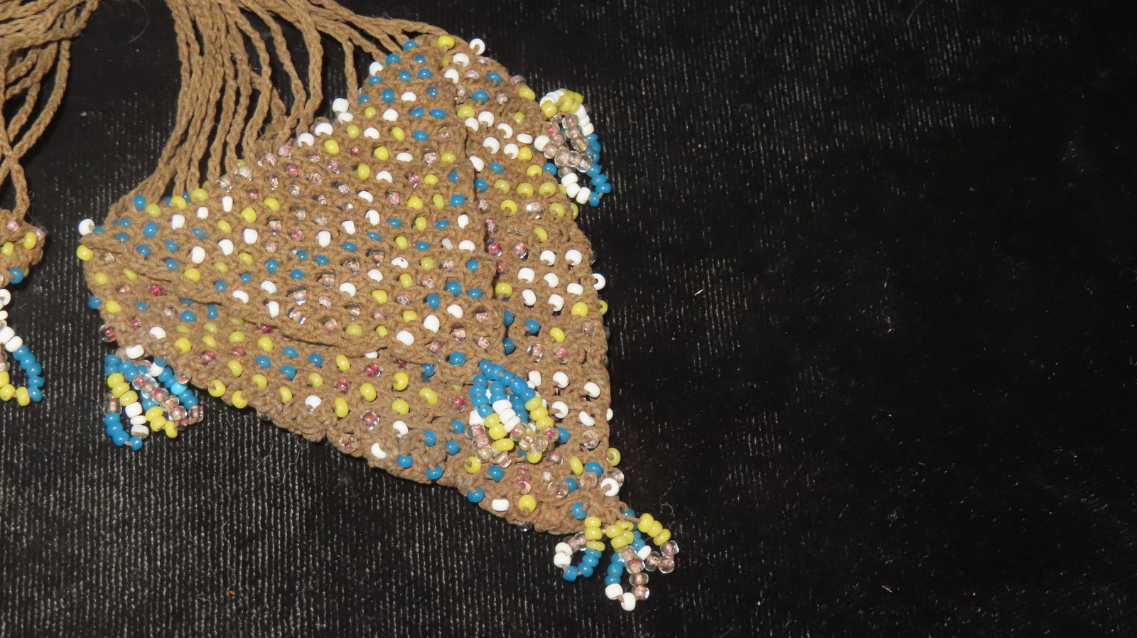 Historic Beadwork Hanging Double Pouch - 4