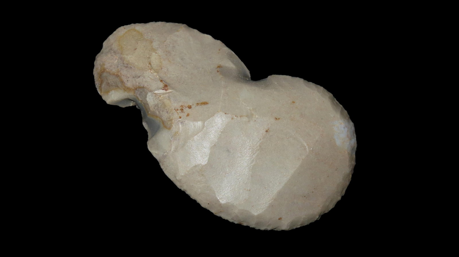 2 7/8" Micro Flake Paleo Knife, Spokeshave, Indiana, Ex. Emmit Schultz Collection: 2 7/8" Micro Flake Paleo Knife, Spokeshave, Indiana, Ex. Emmit Schultz Collection