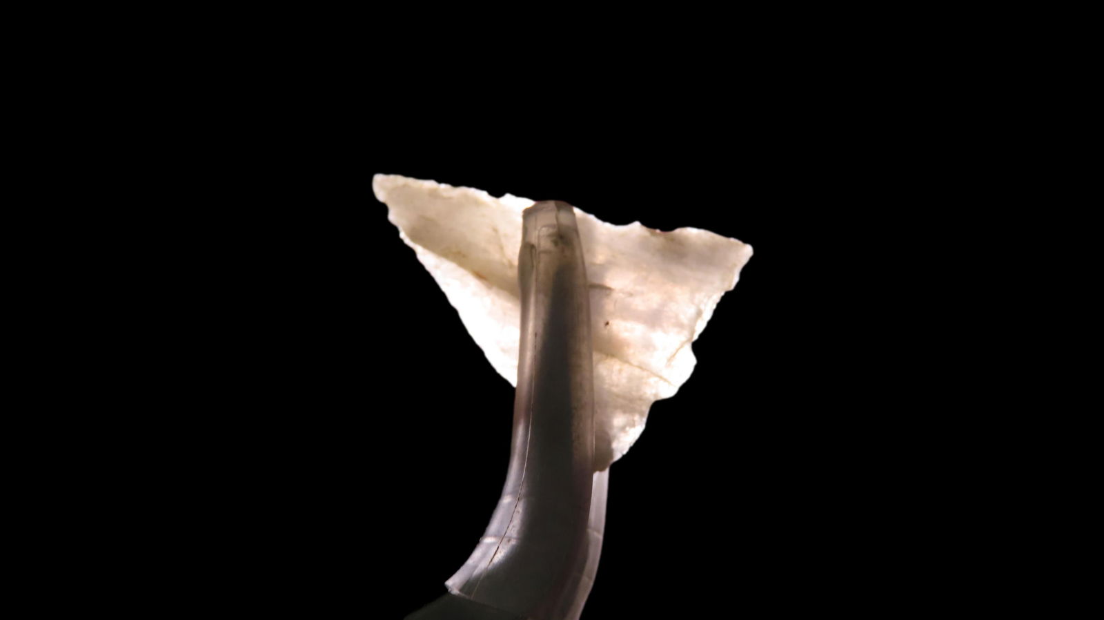 Set of 5 Translucent Quartz Yadkin Triangles, Found in North Carolina: Set of 5 Translucent Quartz Yadkin Triangles, Found in North Carolina