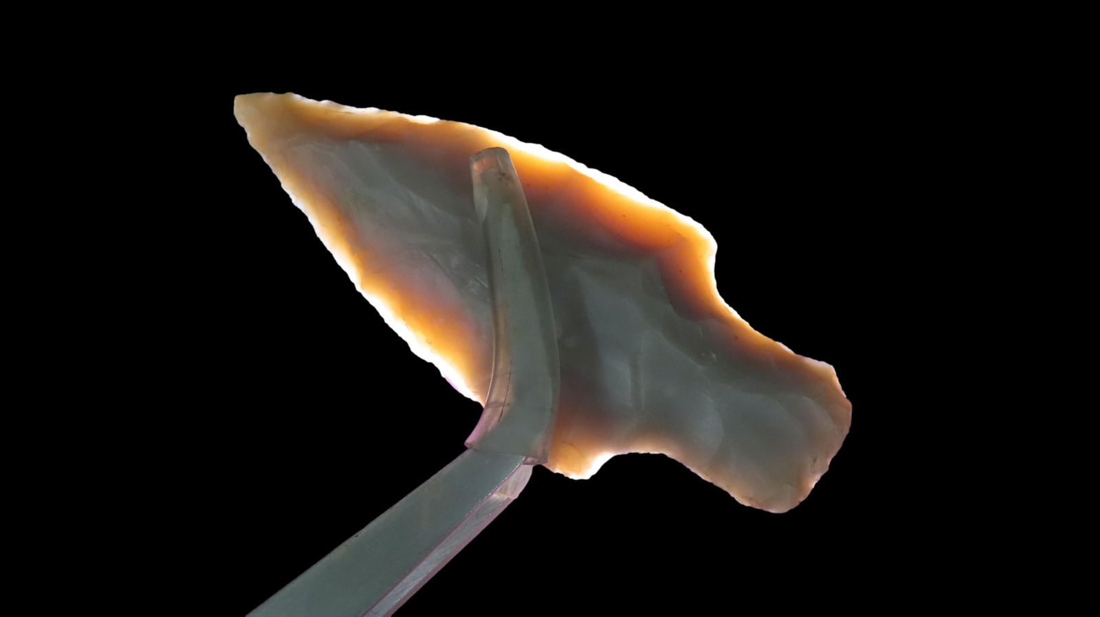 2 3/16" Adena Narrow Stem, from Southeast, Ex. Walt McIntyre: 2 3/16" Adena Narrow Stem, from Southeast, Ex. Walt McIntyre