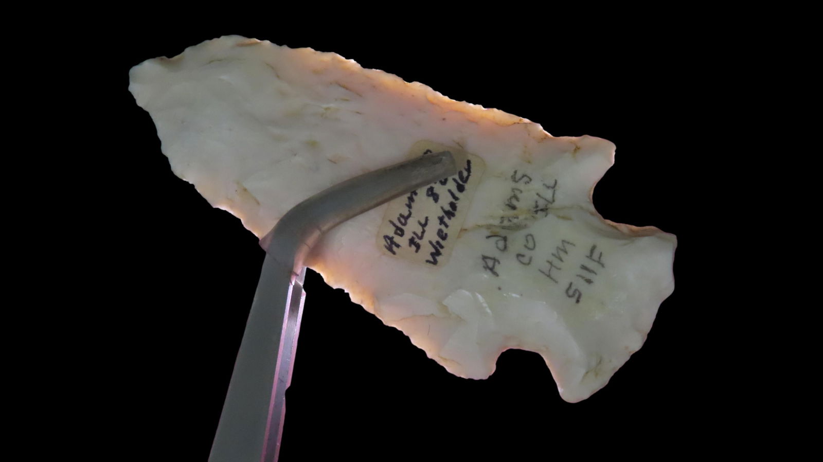 3" x 1 3/8" Hardin, Found in Adams Co. Illinois by Tony Weitholder, Ex. Herb Mangold Collection: 3" x 1 3/8" Hardin, Found in Adams Co. Illinois by Tony Weitholder, Ex. Herb Mangold Collection