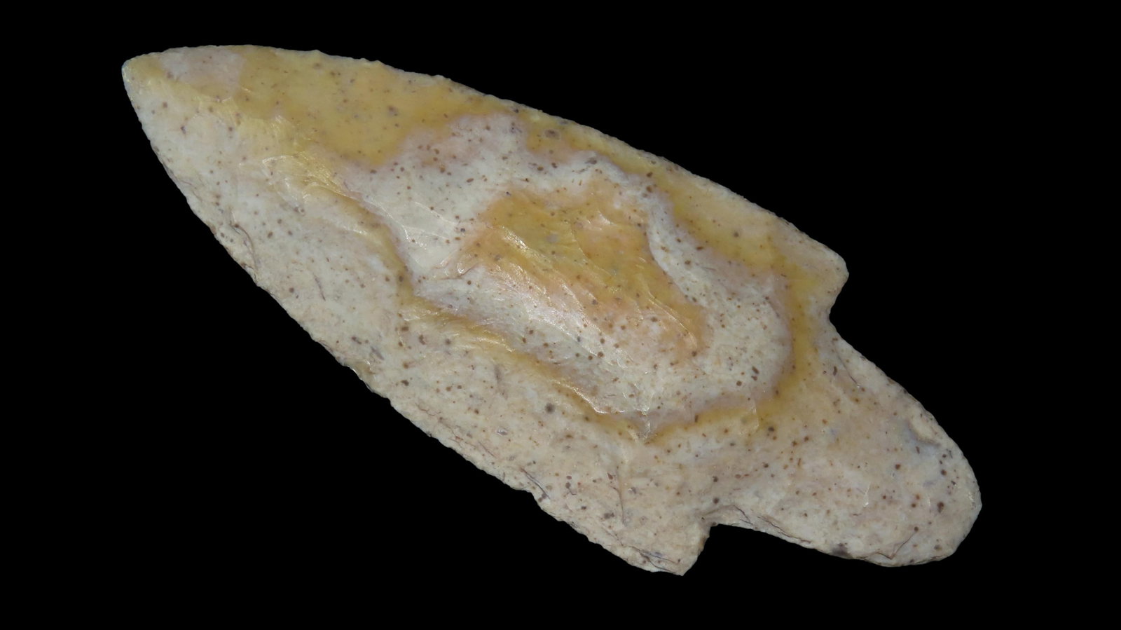 3 5/8" x 1 7/16" Colorful Adena, Motley COA, Found in Saline County, Missouri: 3 5/8" x 1 7/16" Colorful Adena, Motley COA, Found in Saline County, Missouri