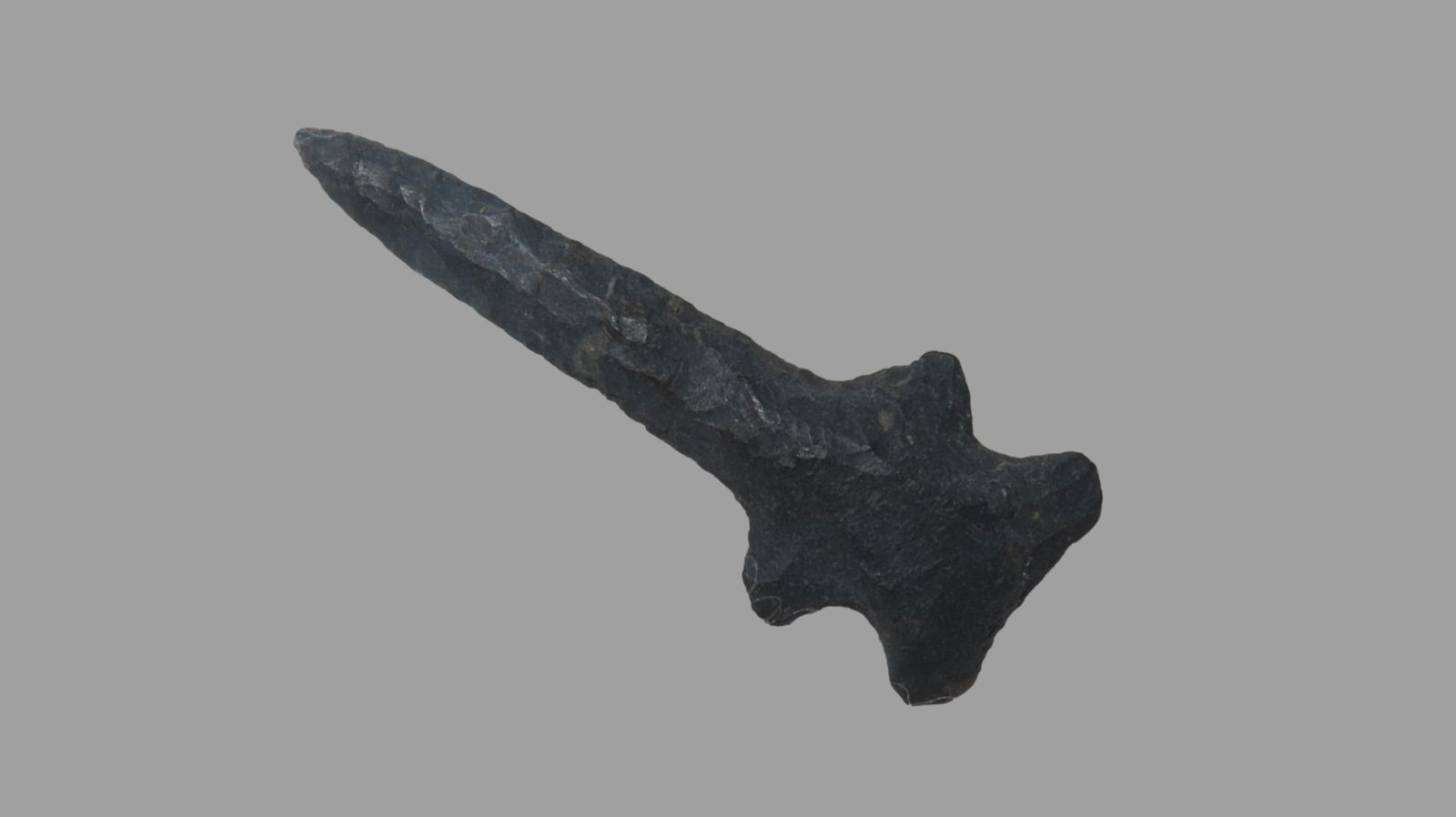 2" Side-Notch Drill, Black/Almost Slate, Found by Conrad Kilia in Clay Co. Arkansas (1 of 9)