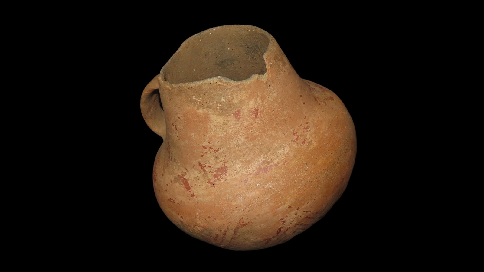 5" x 4 3/4” Anasazi Mug, Red Painted with Probe Hole, Arizona (1 of 8)