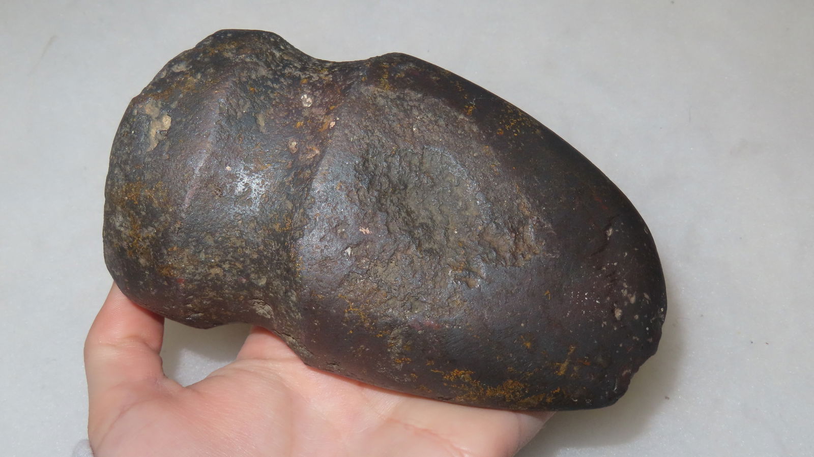 5 3/4” Hematite Full Grooved Axe - 2