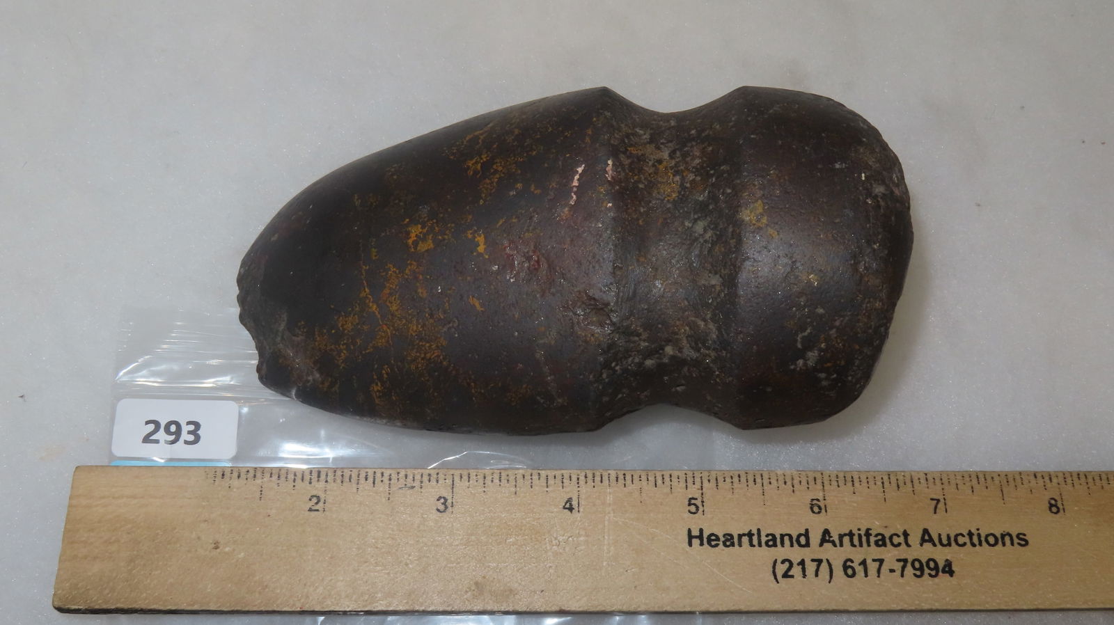 5 3/4” Hematite Full Grooved Axe - 7