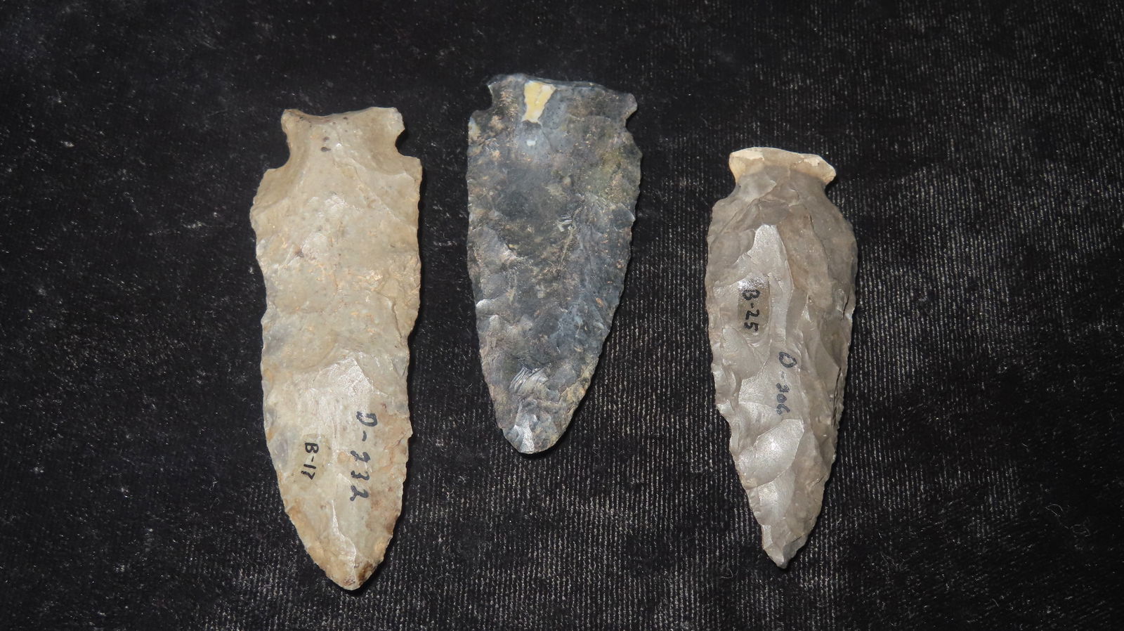 3 Archaic Points, Ohio - 2