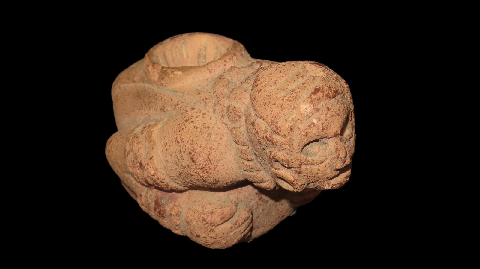 4 3/4” Sandstone Block Pipe, Effigy Reproduction (1 of 7)
