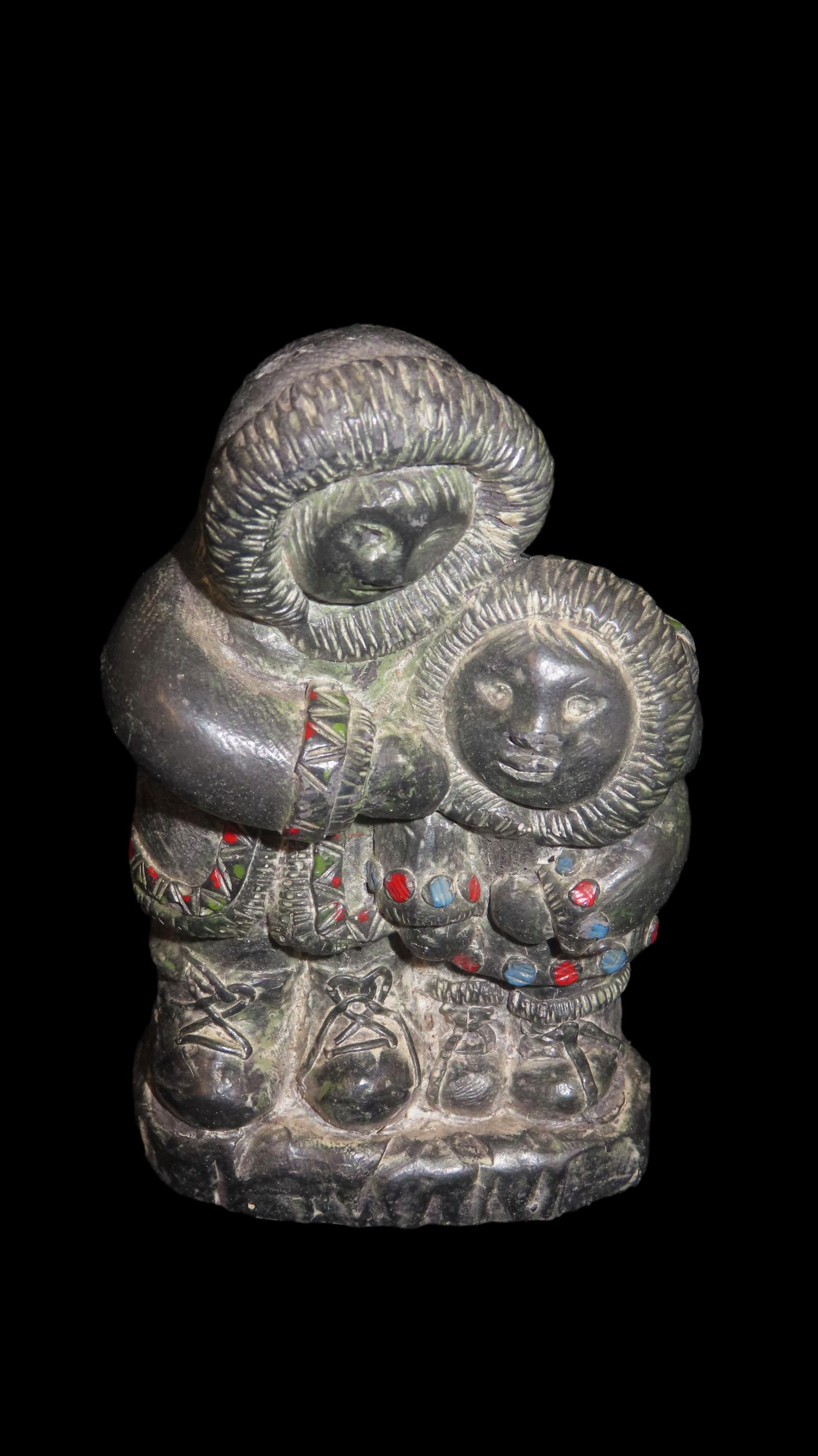 4 7/8” Wolf Original Design Eskimo Sculpture: 4 7/8” Wolf Original Design Eskimo Sculpture