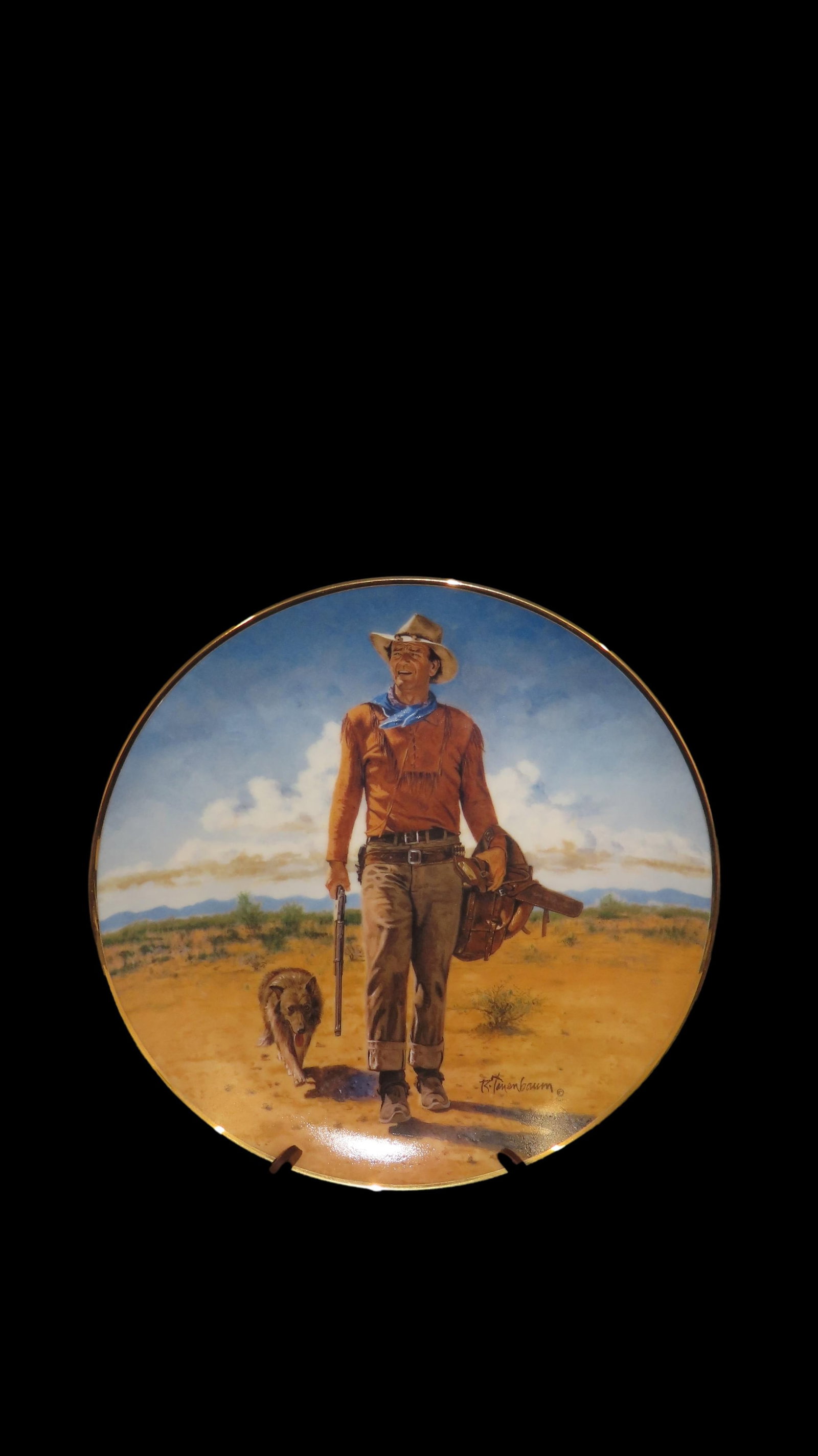 8 1/4" John Wayne Heirloom Collector Plate by Robert Tanenbaum, Hondo Lane, Cavalry Scout, The (1 of 10)