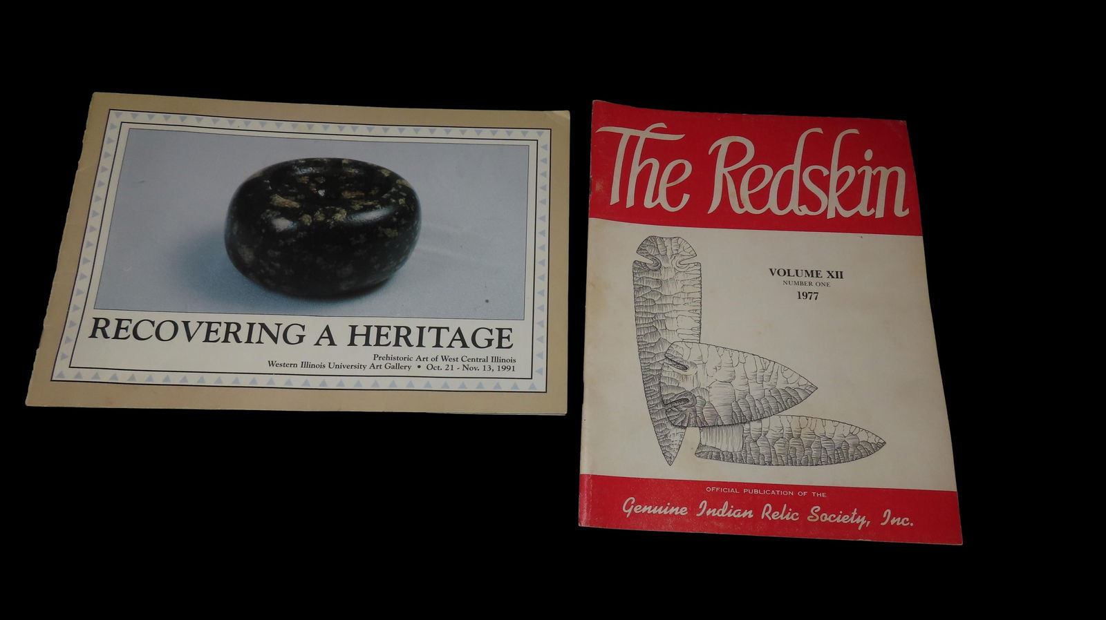 Lot of 2 Publications, The Redskin - Volume XII - 1977, Recovering a Heritage by Prehistoric Art of (1 of 3)