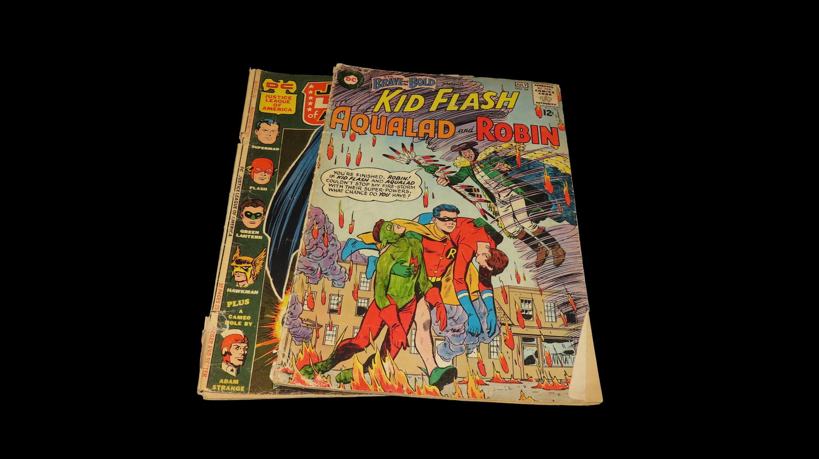 Silver Age Grouping of 2 DC Comics, DC No. 96 Feb "Justice League of America", and DC No. 54 July, (1 of 3)