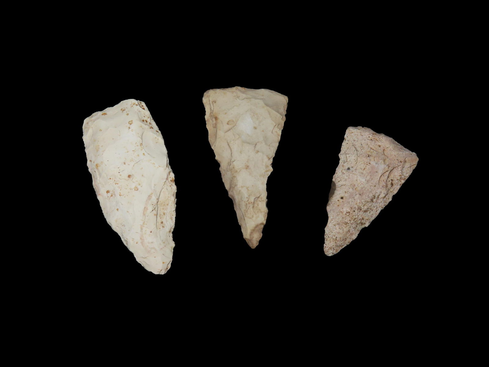 Lot of 2 Triangular Blades and One Stanfield Blade: Lot of 2 Triangular Blades and One Stanfield Blade