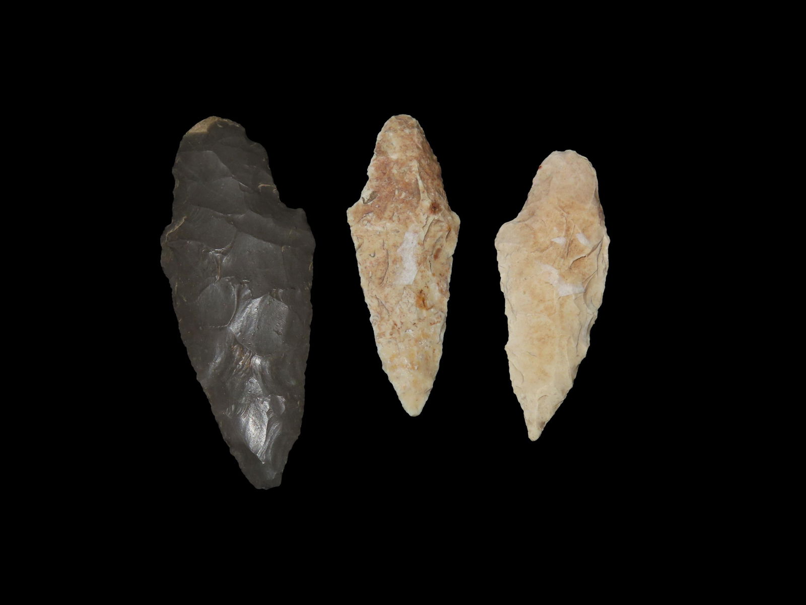 Lot of 3 Adena Points, Illinois Riverbottoms, Adams County, Illinois (1 of 3)