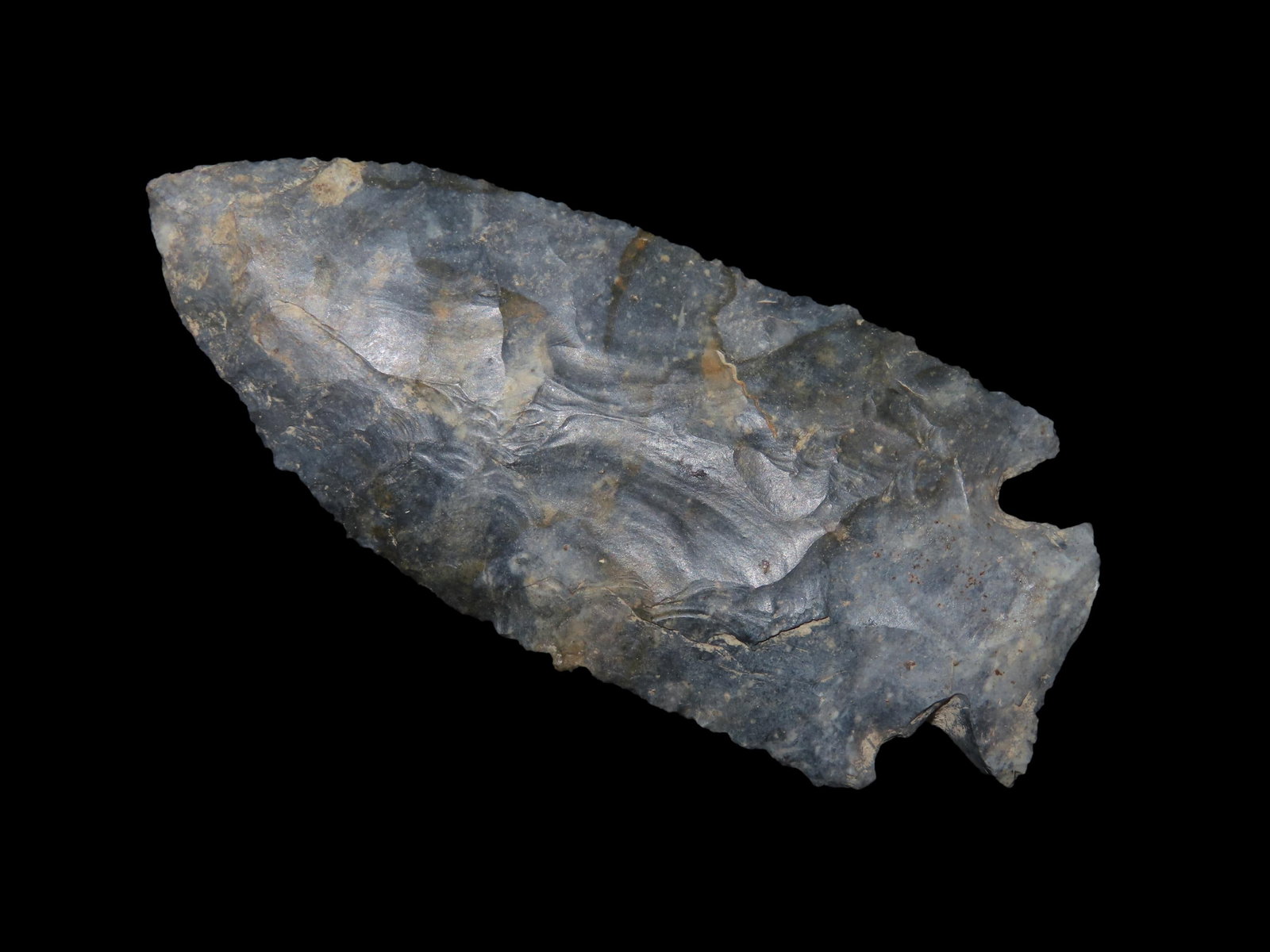 3 3/8" Stillwell, Serrated, Coshocton Flint, Wood Co. Ohio, Ex Alan Atkins (1994), Ex Jim Lee (1 of 5)