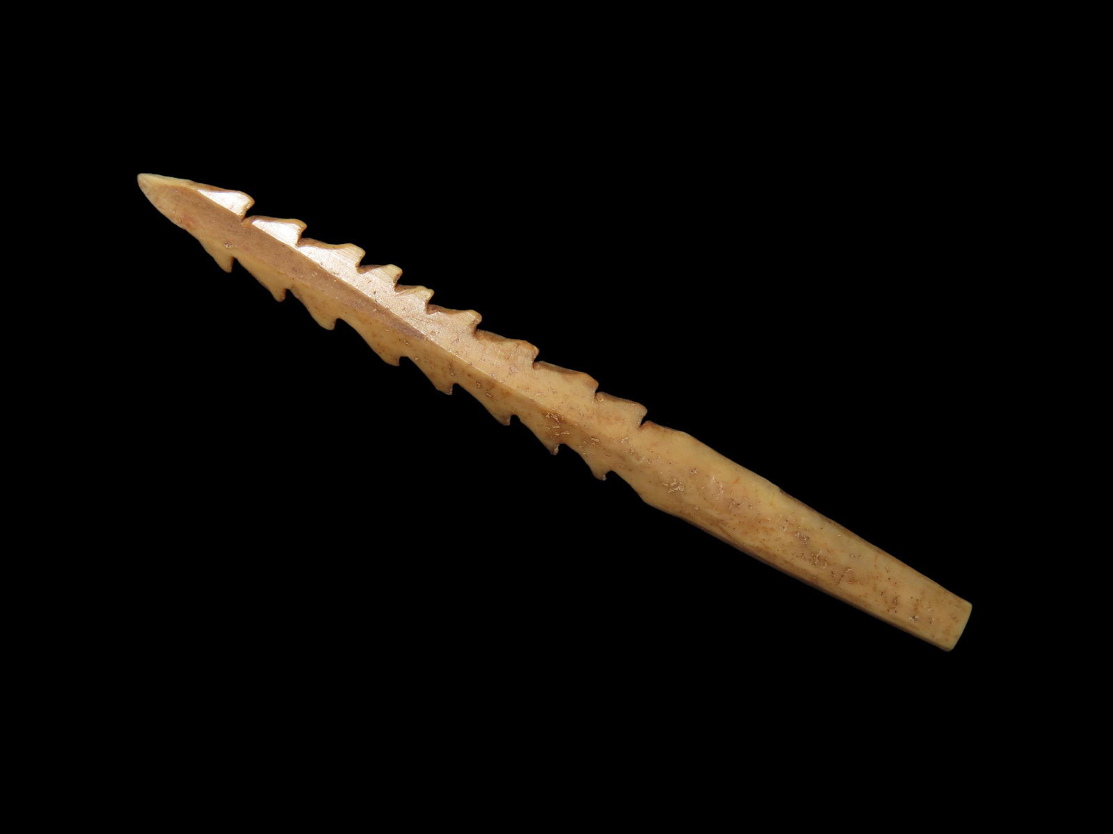 2 7/8" Bone Harpoon, Eskimo/Inuit, St. Lawrence Island Alaska, Ex Litherland Collection (1 of 6)