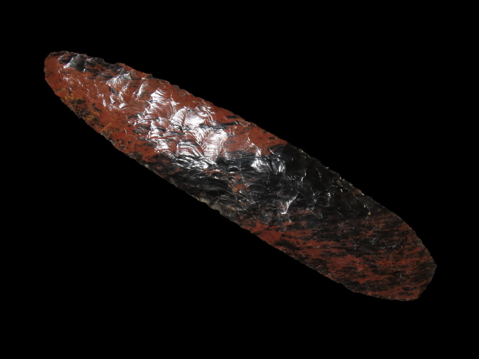 11 1/4" x 2 1/2" Pre-Columbian Ceremonial Blade, Mahogany Obsidian, Northern Mexico. Motley / (1 of 8)