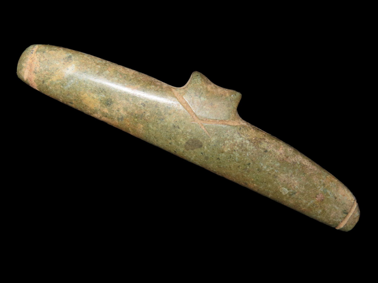 4 15/16" x 1 1/8" Pre-Columbian Bat Wing Gorget, Colorful Hardstone. Columbia. Motley / Leithoff COA (1 of 9)