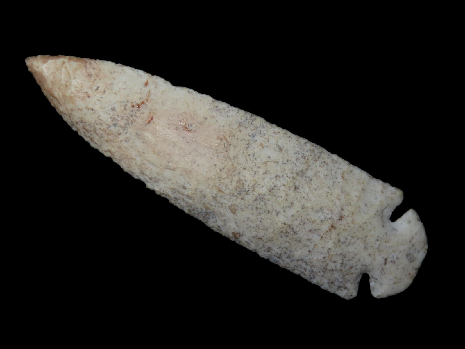 5 1/8" Dovetail. Speckled Avon Chert. Henderson County, Illinois. (1 of 5)