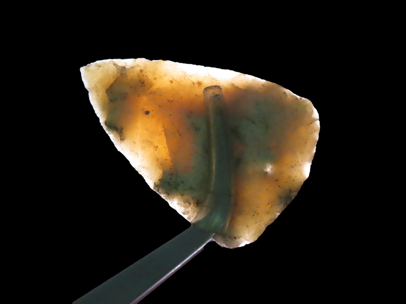 1 7/8" Coral Knife. Very Translucent. Tampa, Florida. Ex Michael Gorgas. Ex Jim Lee Collection. Ex: 1 7/8" Coral Knife. Very Translucent. Tampa, Florida. Ex Michael Gorgas. Ex Jim Lee Collection. Ex Jerry Dickey.