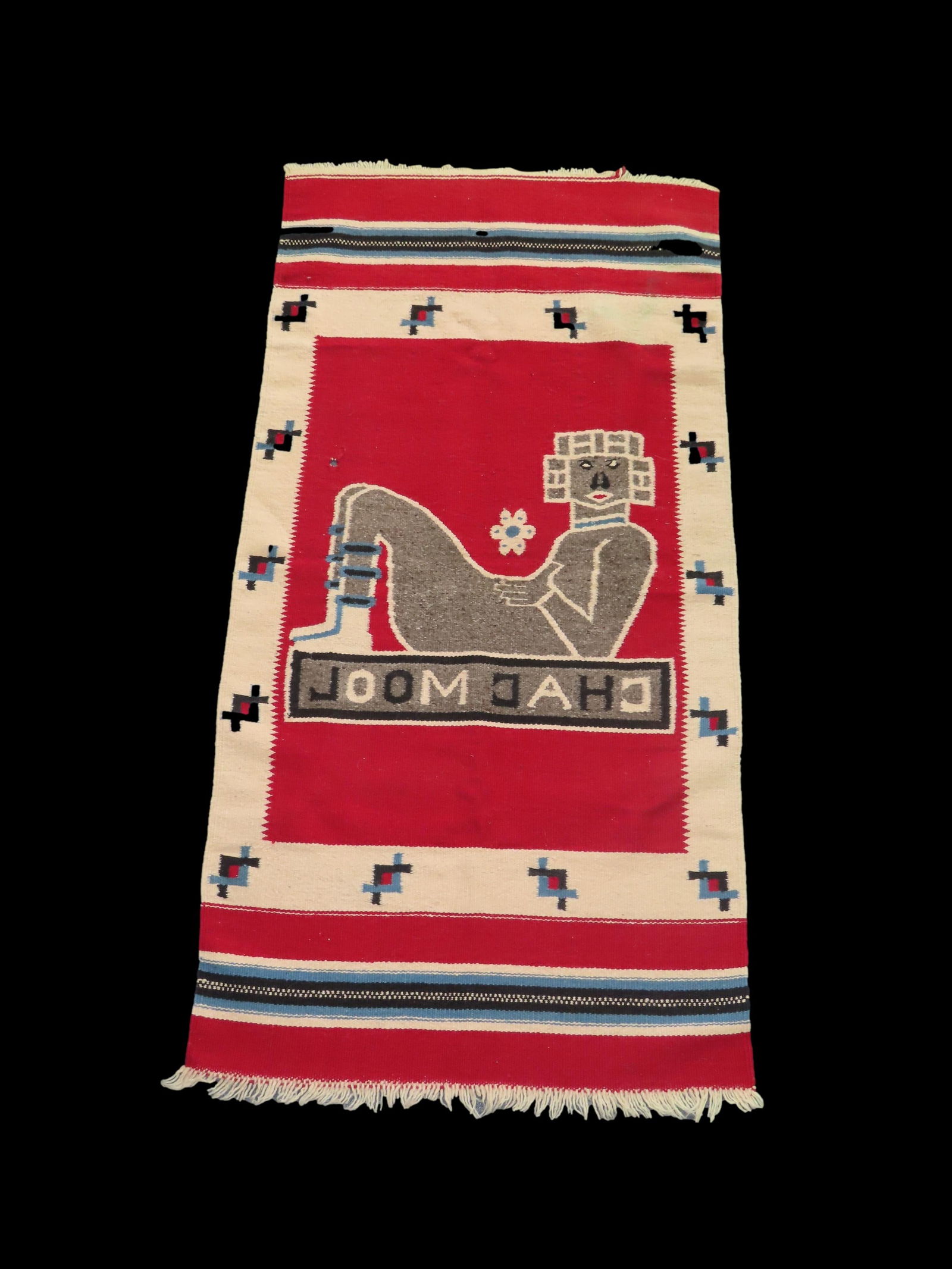 Pre-Columbian Style Peruvian Rug.: Pre-Columbian Style Peruvian Rug.