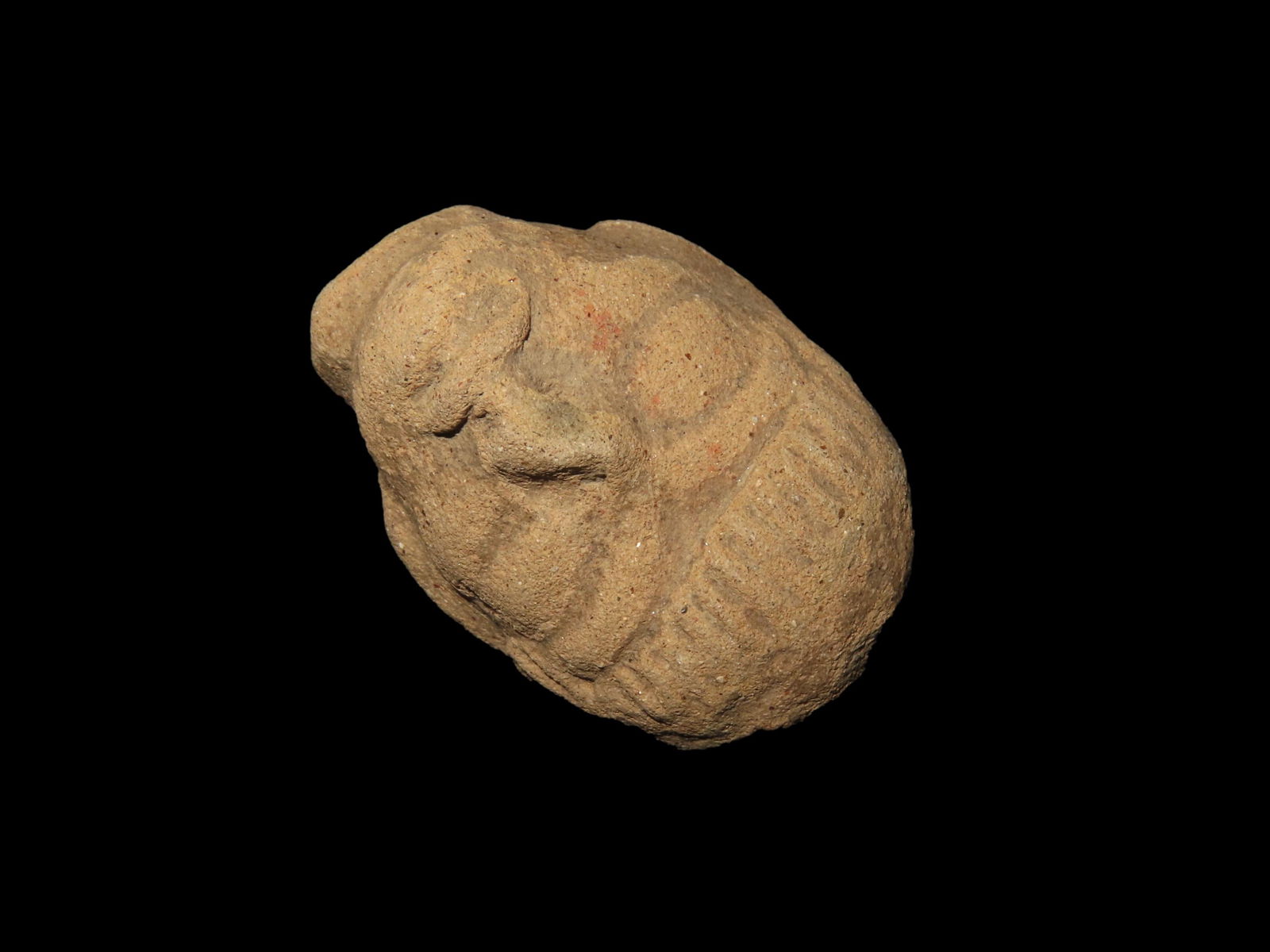 1 3/4" Pre-Columbian Pottery Head. Extremely Detailed. Inca, Aztec, Mayan. South America.: 1 3/4" Pre-Columbian Pottery Head. Extremely Detailed. Inca, Aztec, Mayan. South America.