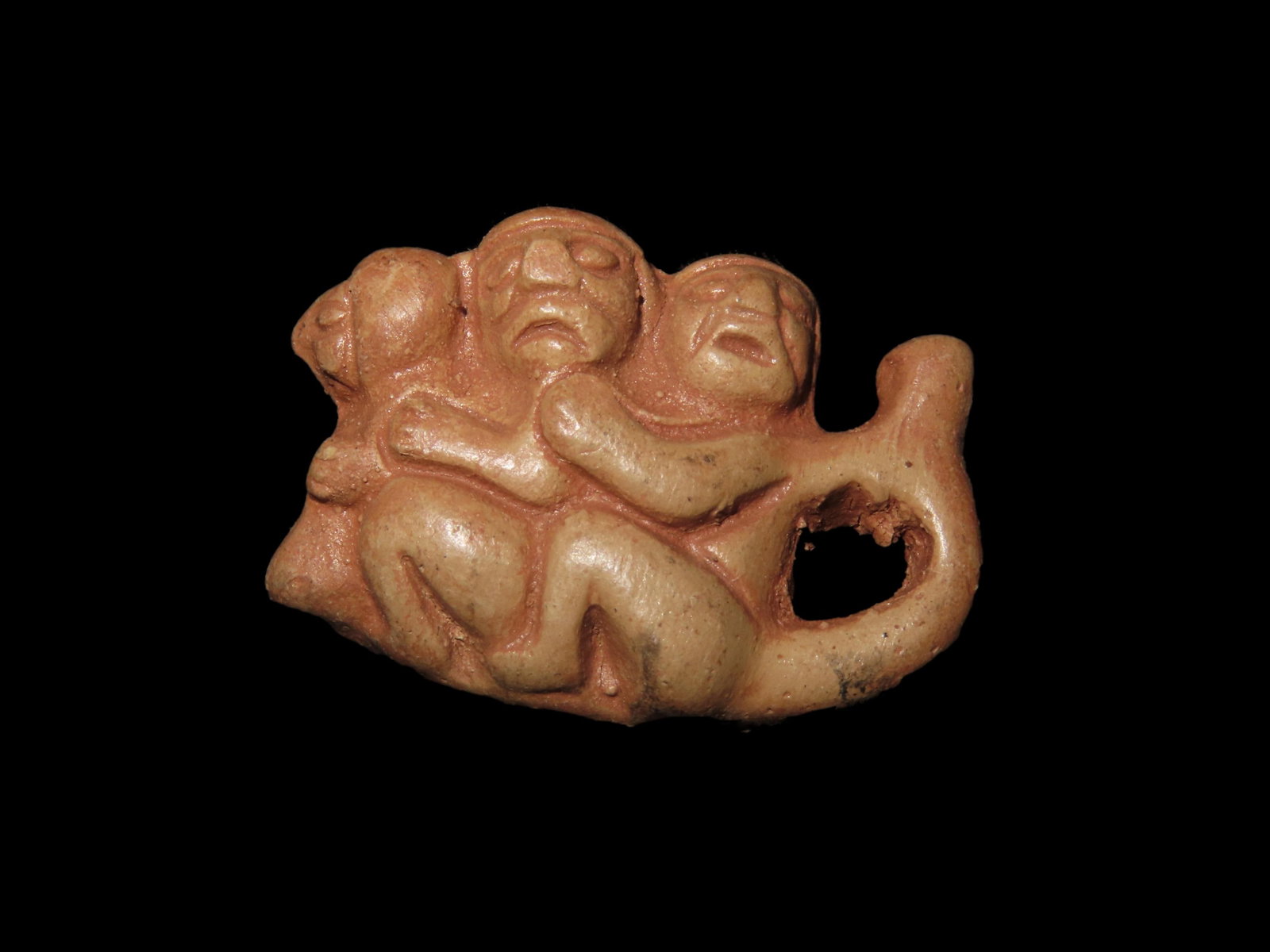 Pre-Columbian Pottery Effigy.: Pre-Columbian Pottery Effigy.