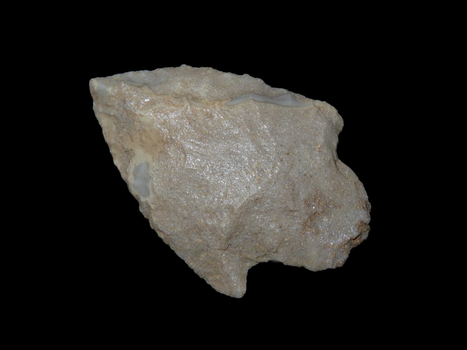 2 1/4" Quartzite Etley Point. Butler County, Missouri. Found near Poplar Bluff by JJ Smith. 1953 -: 2 1/4" Quartzite Etley Point. Butler County, Missouri. Found near Poplar Bluff by JJ Smith. 1953 - 1978.