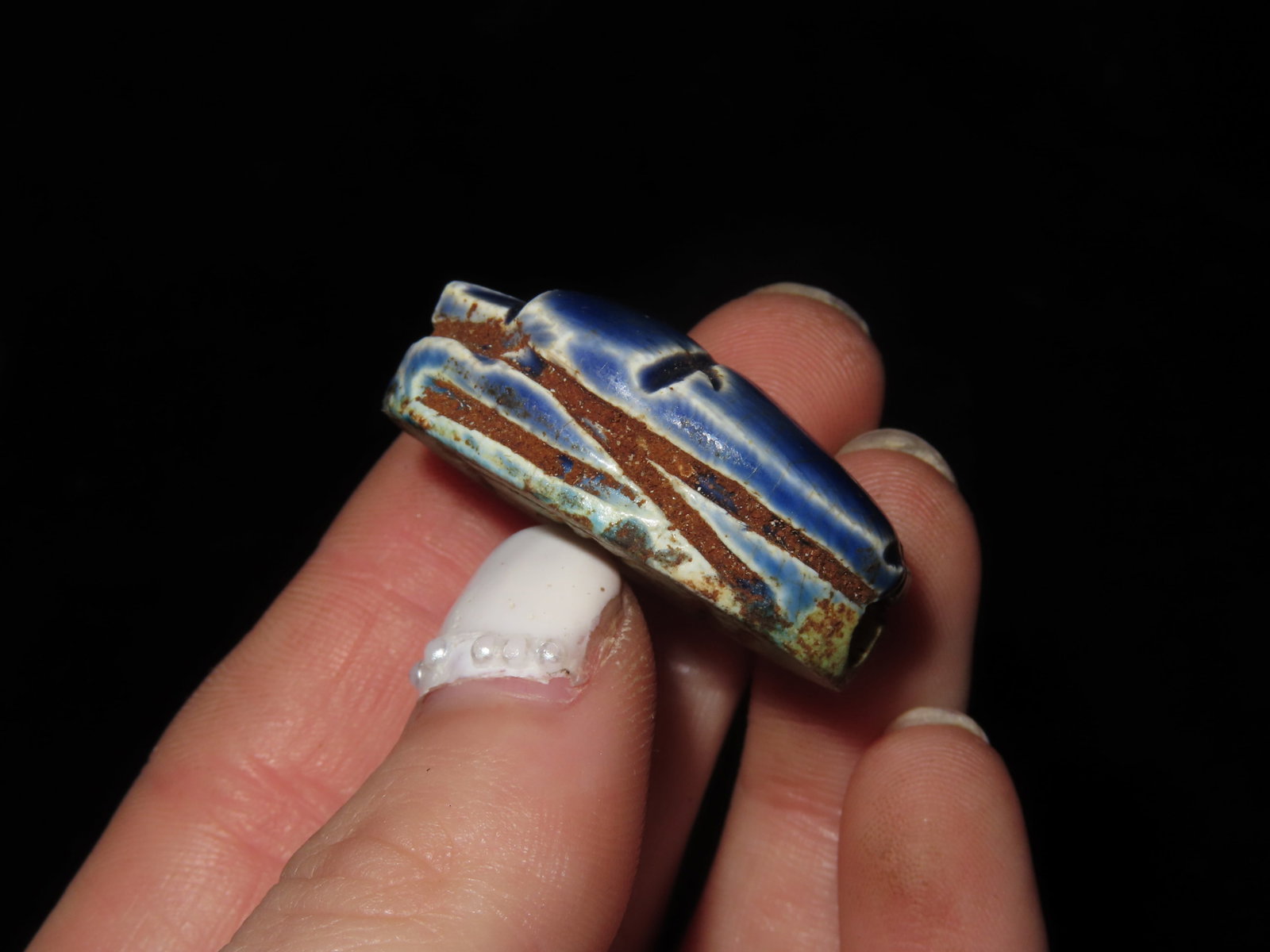 Large Blue Beetle Bead - 3