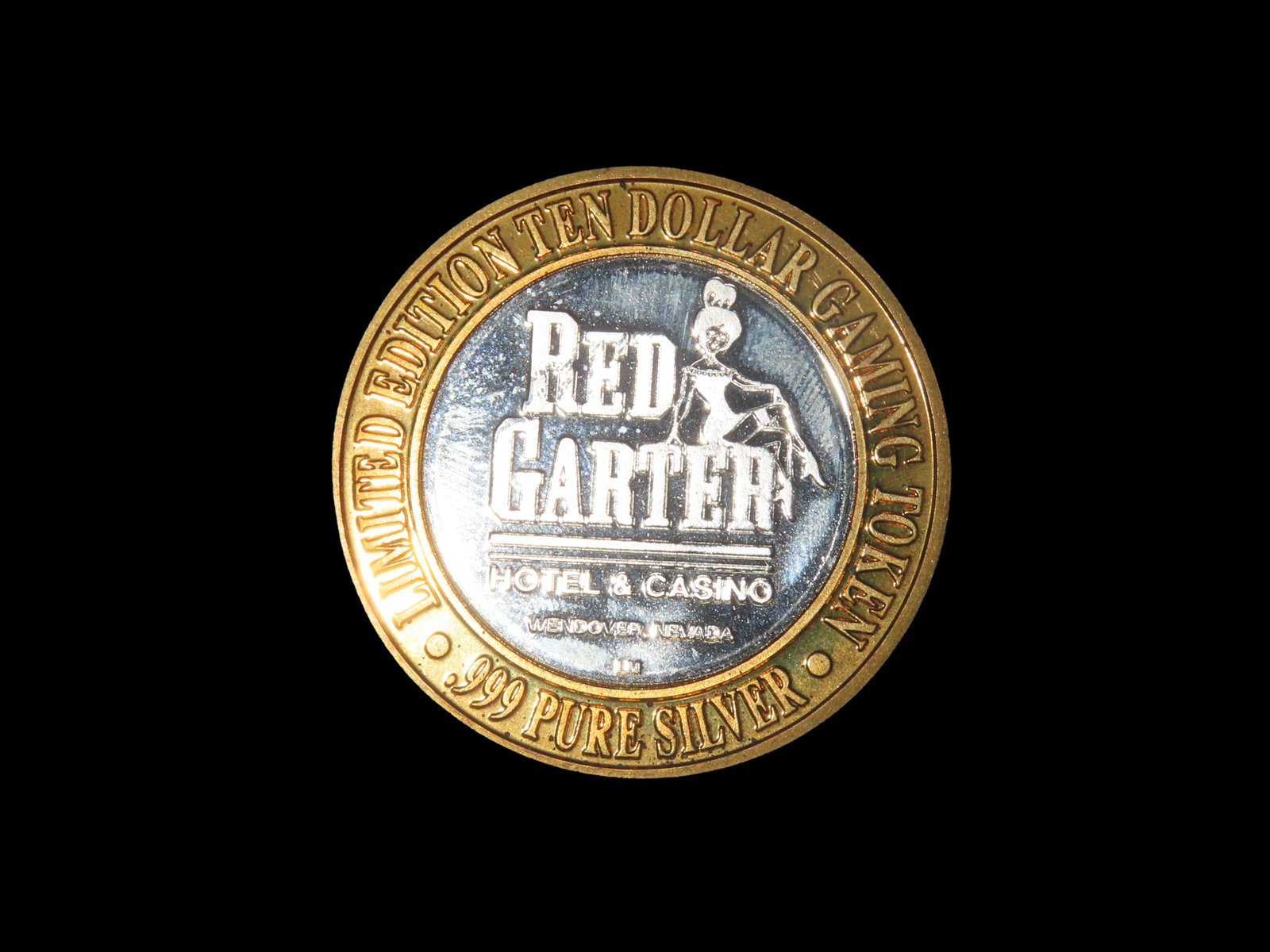Authentic 1 oz Silver Limited Edition $10 Gaming Token Las Vagas 999 Pure Silver: Authentic 1 oz Silver Limited Edition $10 Gaming Token Las Vagas 999 Pure Silver