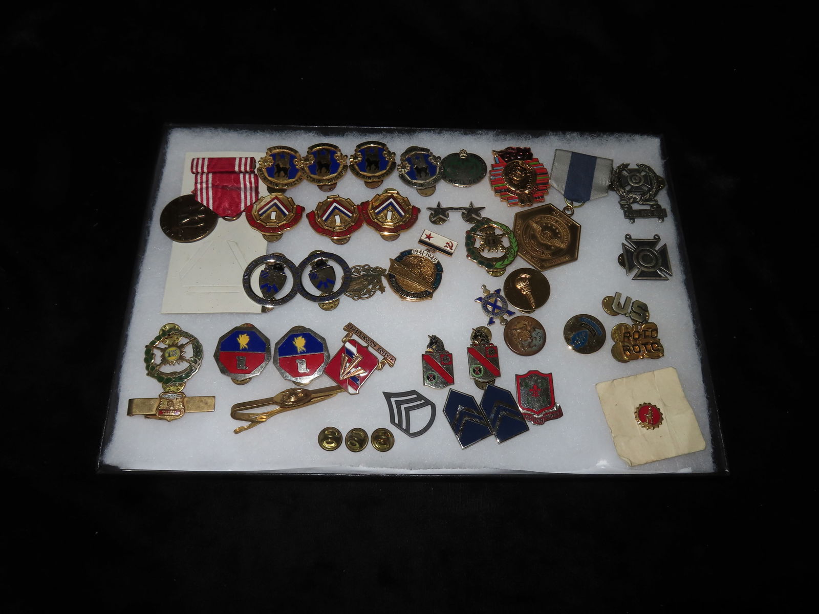Display Featuring Multiple Army Metals and Pins - 2