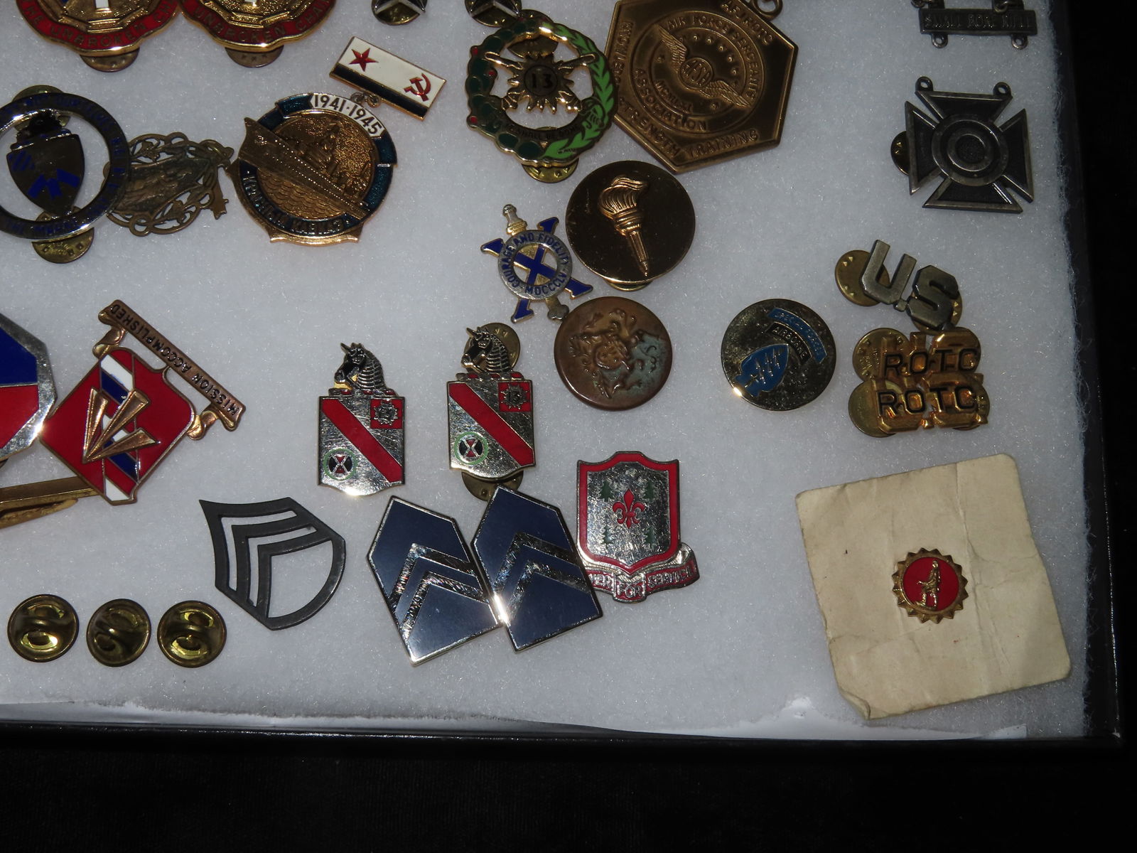 Display Featuring Multiple Army Metals and Pins - 6