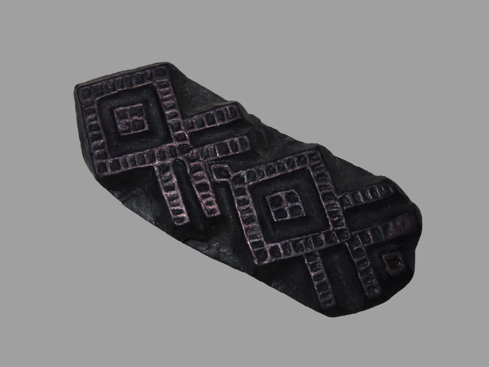 Antique Printing Block Stamp, from India, Used for Printing on Fabric, Turn of the Century: Antique Printing Block Stamp, from India, Used for Printing on Fabric, Turn of the Century